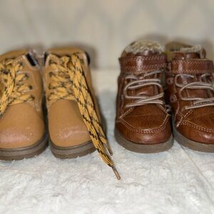 Boys 7c Tan and Brown Boots Bundle